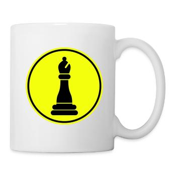 Schachfigur symbol - Tasse - Weiß - Rechts