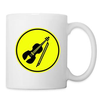 Symbole de l’icône du violon - Mug blanc - blanc - Droite
