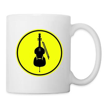 Icône de violon - Mug blanc - blanc - Droite