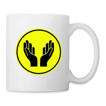 Icône d’icône de mains - Mug blanc - blanc - Droite