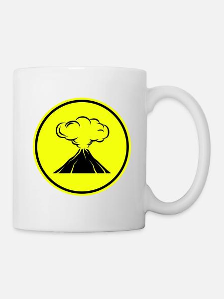 Icône de volcan - Mug blanc - blanc