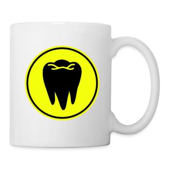 Symbole de l’icône de dent - Mug blanc - blanc - Droite