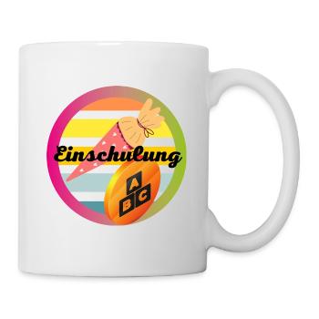 Einschulung T-Shirt Unisex - Tasse - Weiß - Rechts