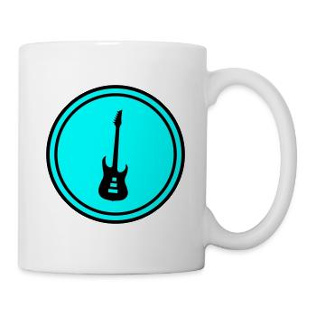 Symbole de guitare - Mug blanc - blanc - Droite