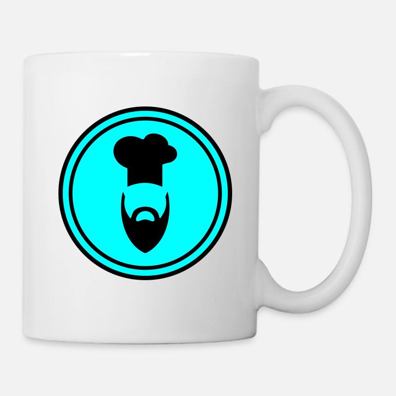 Symbole de l’icône du chapeau de cuisine - Mug blanc - blanc