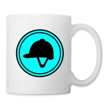 Icône du chapeau équestre - Mug blanc - blanc - Droite