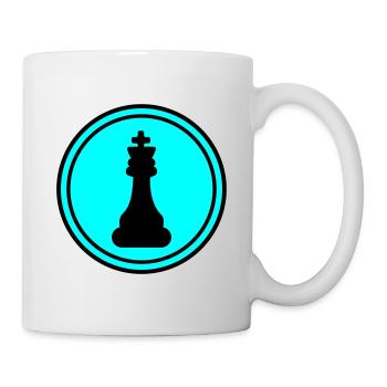 Schachfigur König - Tasse - Weiß - Rechts