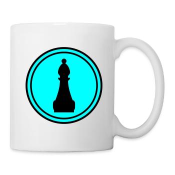 Schachfigur symbol - Tasse - Weiß - Rechts