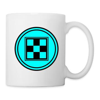 Schachbrett symbol - Tasse - Weiß - Rechts