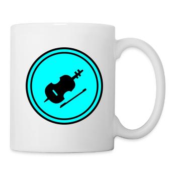 Symbole de l’icône du violon - Mug blanc - blanc - Droite