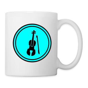 Icône de violon - Mug blanc - blanc - Droite