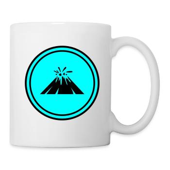Icône de volcan - Mug blanc - blanc - Droite