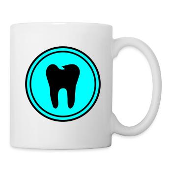 Symbole de l’icône de dent - Mug blanc - blanc - Droite