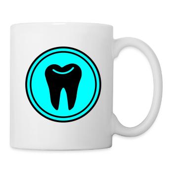 Symbole de l’icône de dent - Mug blanc - blanc - Droite