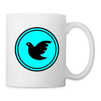 Symbole de la colombe - Mug blanc - blanc - Droite