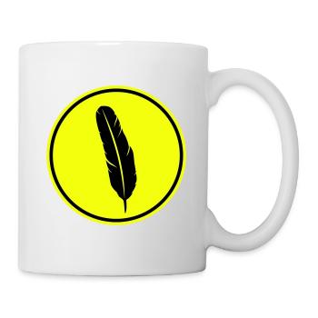 Symbole de plume - Mug blanc - blanc - Droite