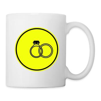 Eheringe symbol - Tasse - Weiß - Rechts