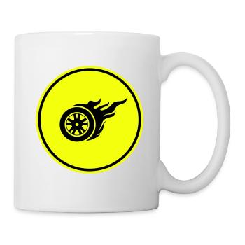 Incendie de pneus - Mug blanc - blanc - Droite