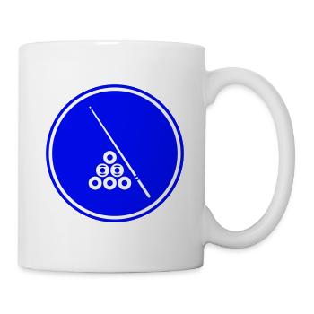 Billard symbol icon - Tasse - Weiß - Rechts