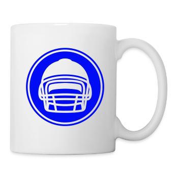 Football Helm - Tasse - Weiß - Rechts