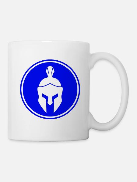 Spartaner Helm - Tasse - Weiß