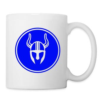 Wikinger Helm - Tasse - Weiß - Rechts