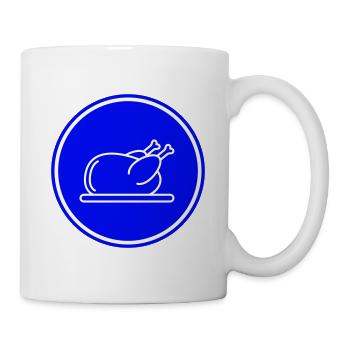 Hähnchen icon symbol - Tasse - Weiß - Rechts