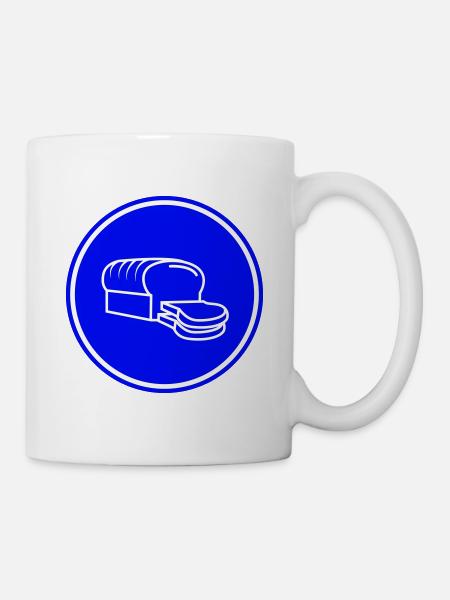 Brot icon symbol - Tasse - Weiß
