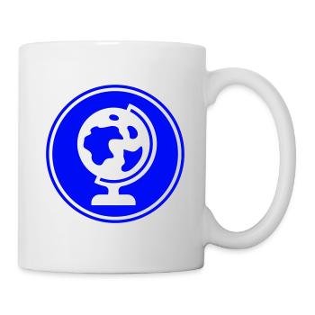 Globus symbol icon - Tasse - Weiß - Rechts