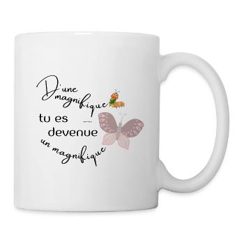 Vole papillon, vole - Mug blanc - blanc - Droite