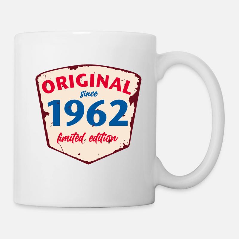 1962 Blechschild - limeted edition - Vintage - Tasse - Weiß