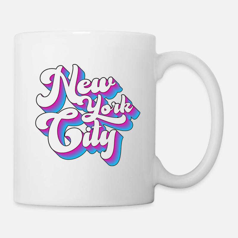 Nouveau design rétro Yotk City - Mug blanc - blanc