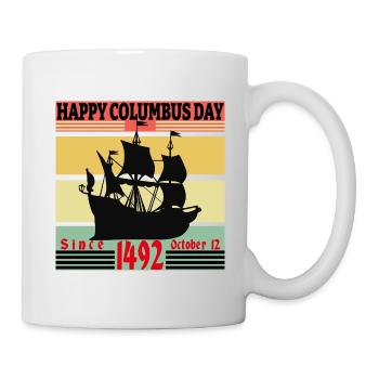 Jour de Christophe Colomb - Mug blanc - blanc - Droite