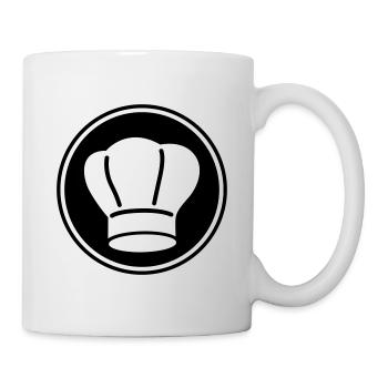 Symbole du chapeau de chef - Mug blanc - blanc - Droite