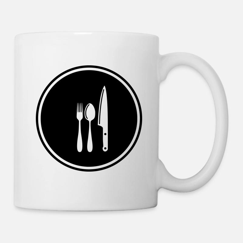 Couverts à la fourchette - Mug blanc - blanc