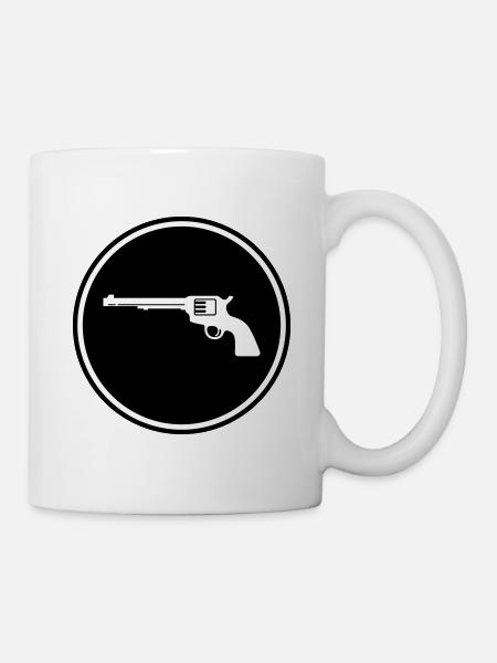 waffe pistole - Tasse - Weiß