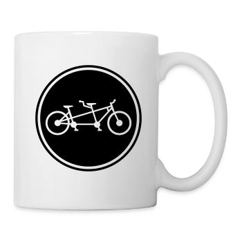 Bicycle tandem - Mug - white - Right