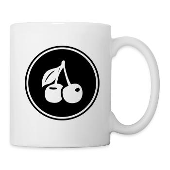 Kirschen symbol - Tasse - Weiß - Rechts