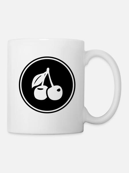 Kirschen symbol - Tasse - Weiß