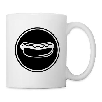 Hotdog Symbol - Tasse - Weiß - Rechts