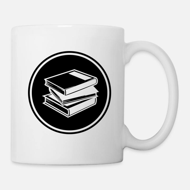 Bücher lesen - Tasse - Weiß