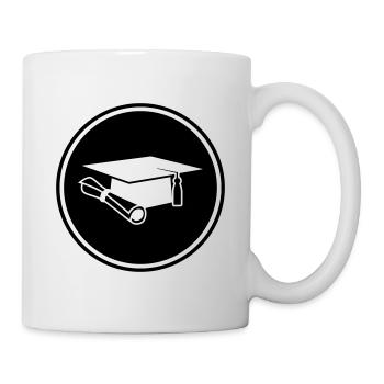 Casquette d’étudiant - Mug blanc - blanc - Droite
