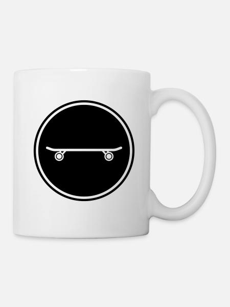 Skateboard symbol - Mug - white