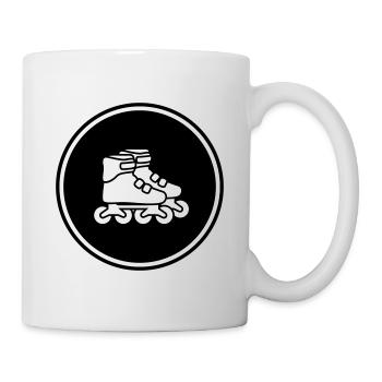 Inline skates symbol - Tasse - Weiß - Rechts