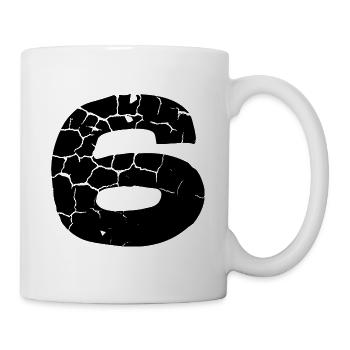 Maillot numéro 6 - Mug blanc - blanc - Droite