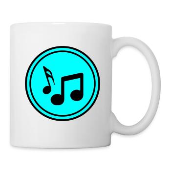 Musiknoten zeichen - Tasse - Weiß - Rechts