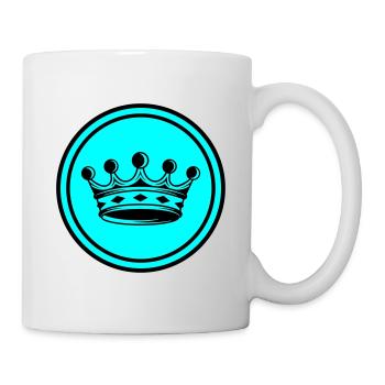 Krone Silhouette icon - Tasse - Weiß - Rechts