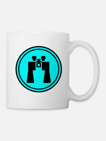 Fernglas Symbol - Tasse - Weiß