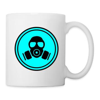 Gas mask symbol - Mug - white - Right