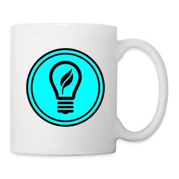 Glühbirne Symbol - Tasse - Weiß - Rechts